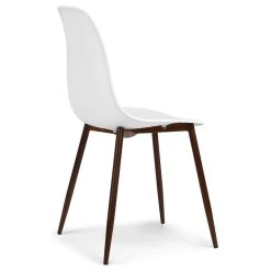 Edgemod Landon Sculpted Dining Chair, Set Of 4, White, Walnut -abbyson shop 2801e1400b6bd979 7516 w800 h800 b1 p0