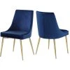 Meridian Furniture Karina Velvet Dining Chairs, Set Of 2, Navy, Gold Base -abbyson shop 2851e8f4027411e2 3395 w800 h800 b1 p0