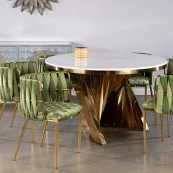 MOD The Eterno Dining Chair, Green And Gold, Velvet -abbyson shop 28d1d6ab0de6b55b 4894 w800 h800 b0 p0