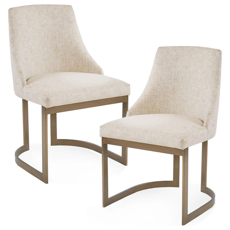 Olliix The Cleopatra Dining Chair, Cream, Fabric, Set Of 2 3 Olliix The Cleopatra Dining Chair, Cream, Fabric, Set Of 2