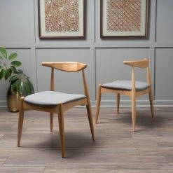 GDFStudio GDF Studio Sandra Mid Century Modern Dining Chairs, Set Of 2, Light Gray -abbyson shop 2aa16a3d01b8394d 9872 w800 h800 b0 p0