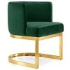 MOD The Fay Dining Chair, Green And Gold, Velvet