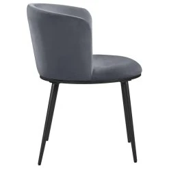 MOD The Almar Dining Chair, Gray And Matte Black, Velvet And Iron, Set Of 2 -abbyson shop 2da1236102741833 1314 w800 h800 b1 p0