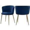 MOD The Almar Dining Chair, Navy And Brushed Gold, Velvet And Iron, Set Of 2 -abbyson shop 2f0124fb02741453 1268 w800 h800 b1 p0