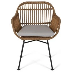 GDFStudio Rodney Indoor Woven Faux Rattan Chairs With Cushions, Set Of 2, Light Brown, Bei -abbyson shop 2fc139de01d53a55 4350 w800 h800 b1 p0