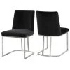 MOD The Josephine Velvet Dining Chair, Black And Silver, Set Of 2 -abbyson shop 32318f0202741493 0745 w800 h800 b1 p0