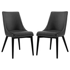 LexMod Viscount Dining Side Chairs Faux Leather, Set Of 2, Black -abbyson shop 3321688c00cd249b 0613 w800 h800 b1 p0