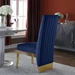 MOD The Cairo Dining Chair, Navy And Gold, Velvet, Set Of 2 -abbyson shop 33b148d80274150a 0747 w800 h800 b0 p0