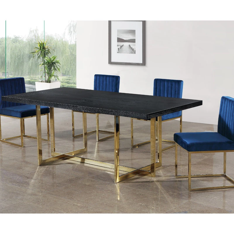 MOD The Dice Dining Chairs, Navy, Velvet, Gold Base, Set Of 2 7 MOD The Dice Dining Chairs, Navy, Velvet, Gold Base, Set Of 2 - Image 5