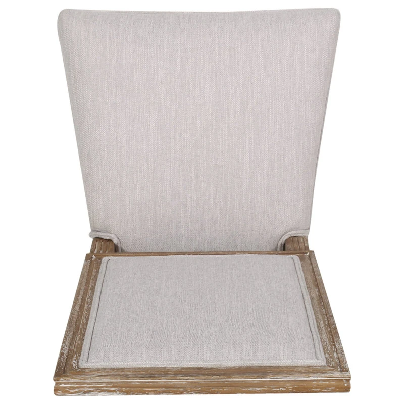 GDFStudio Amy French Country Wood Upholstered Dining Chair, Set Of 2, Light Gray/Natural 12 GDFStudio Amy French Country Wood Upholstered Dining Chair, Set Of 2, Light Gray/Natural - Image 10