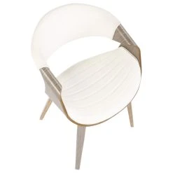 MOD The Aria Dining Chair, Light Gray And White, Wood, PU Leather -abbyson shop 345121980eb9d488 9117 w800 h800 b1 p0