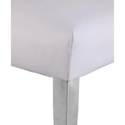 Meridian Furniture Porsha Dining Chair, Set Of 2, White Faux Leather, Chrome Legs -abbyson shop 3611f76c027414a6 3371 w800 h800 b0 p0