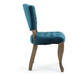 GDFStudio GDF Studio Elizabeth Tufted New Velvet Fabric Dining Chairs, Set Of 2, Dark Teal -abbyson shop 36c15d2f01de55ff 1222 w800 h800 b1 p0
