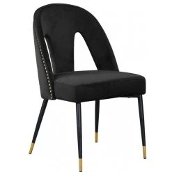 MOD The Roxy Dining Chair, Black, Velvet, Set Of 2 -abbyson shop 36c16480027414d4 0748 w800 h800 b1 p0