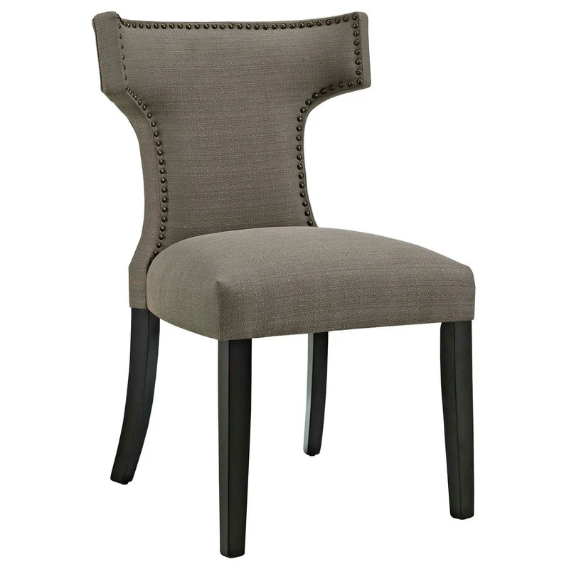 LexMod Curve Upholstered Fabric Dining Chair, Granite 12 LexMod Curve Upholstered Fabric Dining Chair, Granite - Image 10