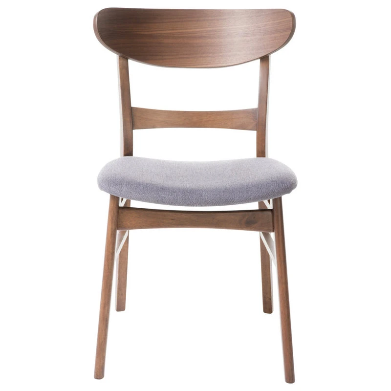 GDFStudio Skylar Dining Chairs, Set Of 4, Dark Gray/Walnut 5 GDFStudio Skylar Dining Chairs, Set Of 4, Dark Gray/Walnut - Image 3