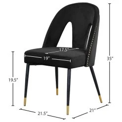 MOD The Roxy Dining Chair, Black, Velvet, Set Of 2 -abbyson shop 397159b1027414da 0748 w800 h800 b1 p0