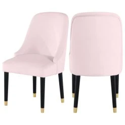 MOD The Maisie Dining Chair, Pink, Velvet, Set Of 2