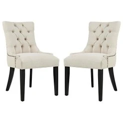 LexMod Regent Dining Side Chairs, Fabric, Set Of 2, Beige -abbyson shop 3a41035100cd27e3 5310 w800 h800 b1 p0