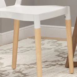 GDFStudio Victoria Modern Dining Chair With Beech Wood Legs, Set Of 2, White, Natural -abbyson shop 3b01be630f931da5 6536 w800 h800 b0 p0