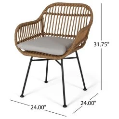 GDFStudio Rodney Indoor Woven Faux Rattan Chairs With Cushions, Set Of 2, Light Brown, Bei -abbyson shop 3bd1b16501d53a53 4350 w800 h800 b1 p0