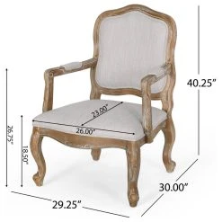 GDFStudio Stene French Country Upholstered Dining Armchair, Light Grey + Natural, Set Of 2 -abbyson shop 3ca194d80079ca3b 8547 w800 h800 b1 p0