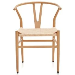 Belleze Set Of 2 Weave Dining Chair, Mid-Century Metal Y-Shaped Backrest Accent Chair -abbyson shop 3d41d5040100bc32 4269 w800 h800 b1 p0