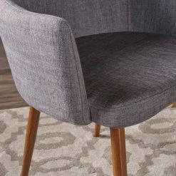 GDFStudio GDF Studio Serra Mid Century Fabric Dining Chairs, Set Of 2, Light Gray/Dark Bro -abbyson shop 3e311bb50f909fb7 1454 w800 h800 b0 p0