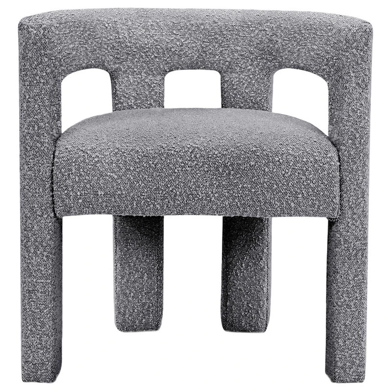 MOD The Camille Dining Chair, Bouclé Fabric, Grey 3 MOD The Camille Dining Chair, Bouclé Fabric, Grey