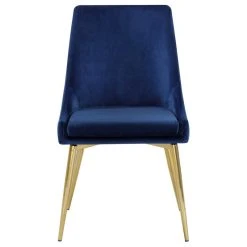 Meridian Furniture Karina Velvet Dining Chairs, Set Of 2, Navy, Gold Base -abbyson shop 43e18350027411e5 3395 w800 h800 b1 p0