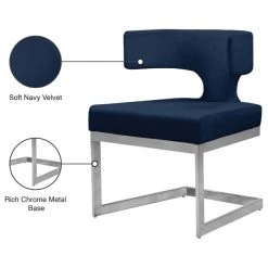 MOD The Eve Dining Chair, Navy And Chrome, Velvet And Metal -abbyson shop 4671b83c027418e4 0735 w800 h800 b1 p0
