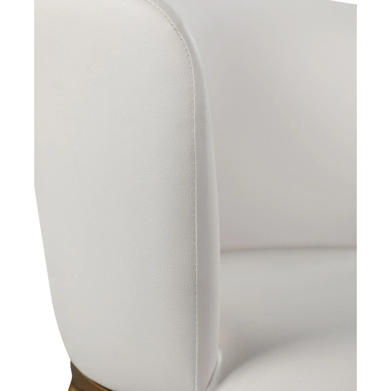 MOD The Almar Dining Chair, White And Brushed Gold, Faux Leather And Iron, Set Of 2 10 MOD The Almar Dining Chair, White And Brushed Gold, Faux Leather And Iron, Set Of 2 - Image 8