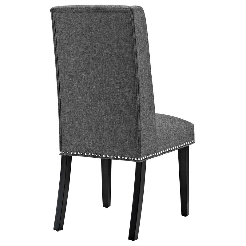 LexMod Baron Parsons Upholstered Fabric Dining Side Chair, Gray 6 LexMod Baron Parsons Upholstered Fabric Dining Side Chair, Gray - Image 4