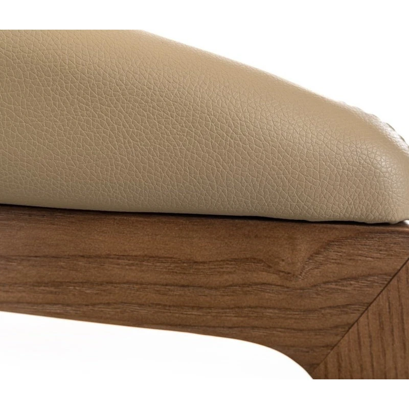 Vig Furniture Inc. Modrest Clive Modern Taupe And Walnut Dining Chair 7 Vig Furniture Inc. Modrest Clive Modern Taupe And Walnut Dining Chair - Image 5