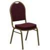 Flash Furniture HERCULES Banquet Stack Chair, Dome Back, Gold Frame, Burgundy Fabric, 37.5"H -abbyson shop 4b51295001b1221a 6630 w800 h800 b1 p0