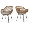 GDFStudio Rodney Indoor Woven Faux Rattan Chairs With Cushions, Set Of 2, Light Brown, Bei -abbyson shop 4ba137bf01d53a52 4350 w800 h800 b1 p0