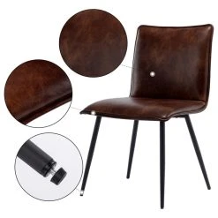 Duhome Elegant Lifestyle Set Of 4 Minimalist Faux Leather Side Chairs For Dining Room, Dark Brown -abbyson shop 4bc1e796004717a6 5216 w800 h800 b1 p0