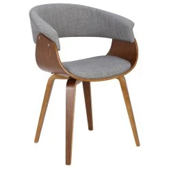 MOD The Antonia Accent Chair, Light Gray, Fabric And Wood