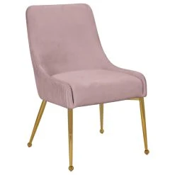 MOD The Cue Dining Chair, Pink And Gold, Pleated Velvet, Set Of 2 -abbyson shop 4e512b6c02741459 0556 w800 h800 b1 p0