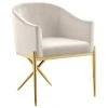 Meridian Furniture Xavier Velvet Dining Chair, Cream, Gold Legs 2 Meridian Furniture Xavier Velvet Dining Chair, Cream, Gold Legs -abbyson shop 4e7133fb0dd706d5 3377 w800 h800 b1 p0