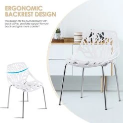 Costway Set Of 6 Birch Sapling Plastic Dining Chairs Stackable Armless White -abbyson shop 4f2115620e5e13c4 1181 w800 h800 b0 p0