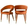 Meridian Furniture Destiny Dining Chair, Cognac, Velvet -abbyson shop 4f51ee43018ee75b 3329 w800 h800 b1 p0