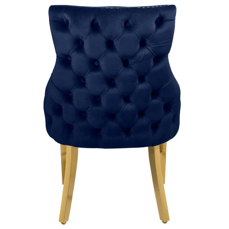 MOD The Sovereign Dining Chair, Navy, Velvet, Set Of 2 4 MOD The Sovereign Dining Chair, Navy, Velvet, Set Of 2 - Image 2