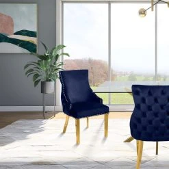 MOD The Sovereign Dining Chair, Navy, Velvet, Set Of 2 15 MOD The Sovereign Dining Chair, Navy, Velvet, Set Of 2 -abbyson shop 5361ea1a02741556 0736 w800 h800 b0 p0
