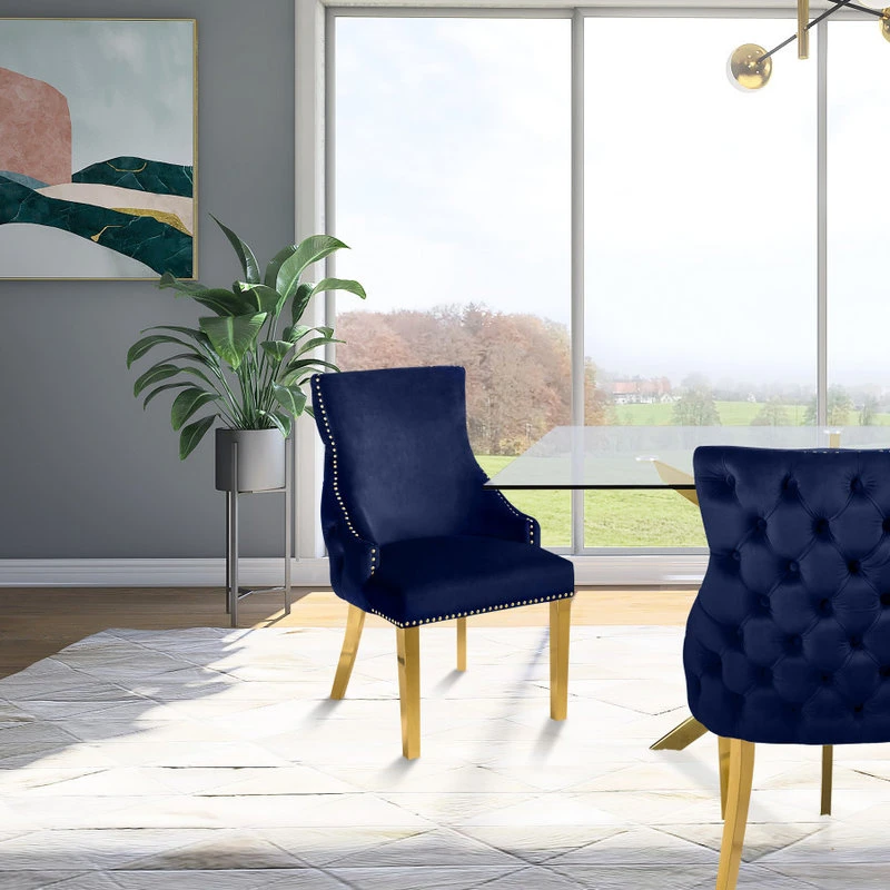 MOD The Sovereign Dining Chair, Navy, Velvet, Set Of 2 8 MOD The Sovereign Dining Chair, Navy, Velvet, Set Of 2 - Image 6