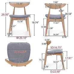 GDFStudio GDF Studio Issaic Mid Century Design Wood Dining Chairs, Set Of 2, Gray/Oak -abbyson shop 54013eb3037d7cec 8687 w800 h800 b1 p0