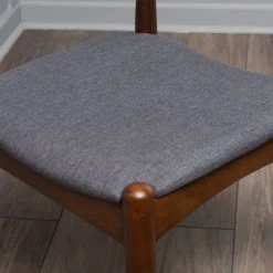 GDFStudio GDF Studio Sandra Mid Century Modern Dining Chairs, Set Of 2, Charcoal/Walnut -abbyson shop 5611aed301b83922 9830 w800 h800 b0 p0