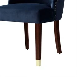 MOD The Grand Dining Chair, Set Of 2, Navy Blue Velvet/Goldtone -abbyson shop 57d10fda0e9f6a80 2226 w800 h800 b0 p0