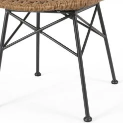 GDFStudio Silverdew Indoor Wicker Dining Chairs, Set Of 2, Light Brown, Black -abbyson shop 580157620f9080b1 2926 w800 h800 b0 p0