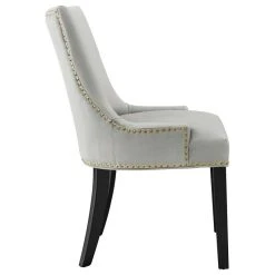 Modway Marquis Performance Velvet Dining Chairs, Set Of 2, Light Gray -abbyson shop 59519f0e035bf641 7940 w800 h800 b1 p0